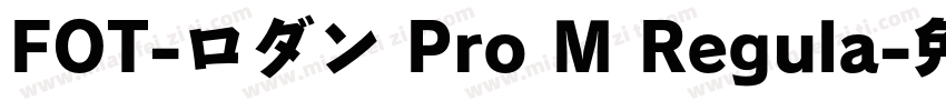 FOT-ロダン Pro M Regula字体转换